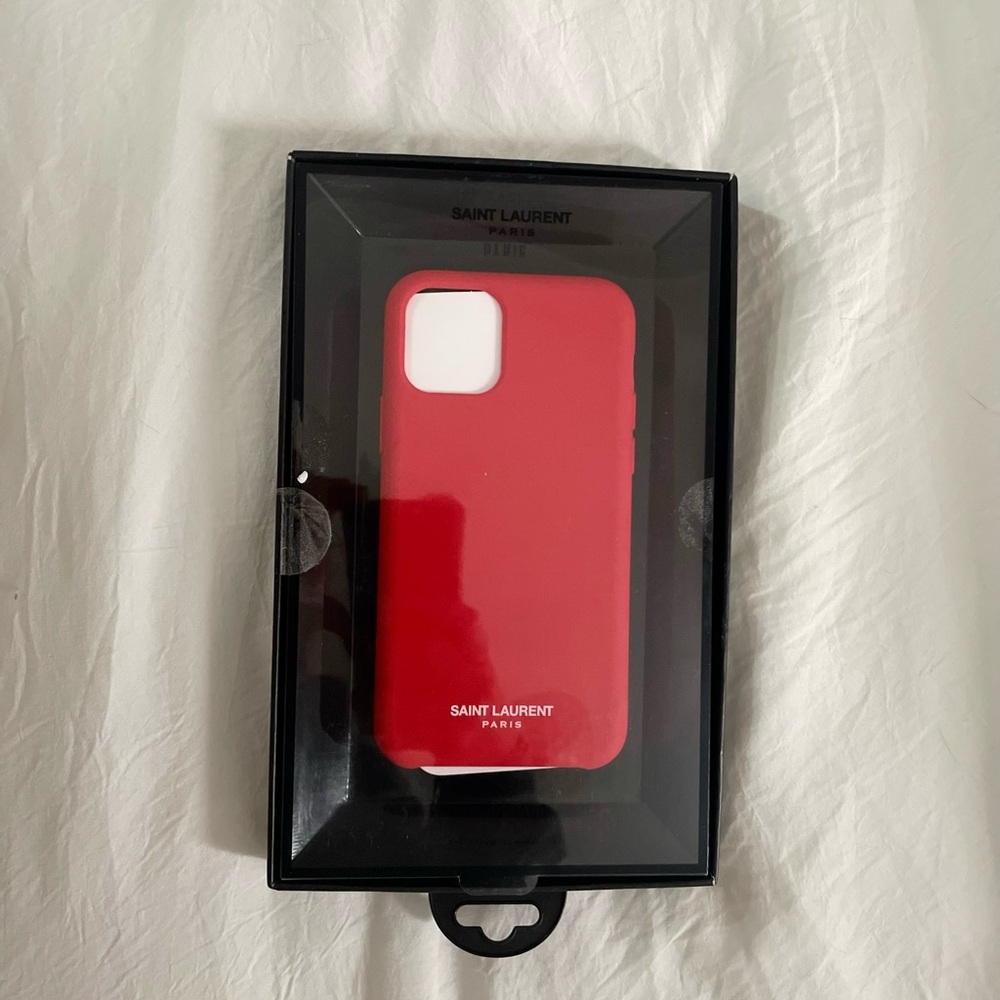 Authentic Saint Laurent Red I Phone 11 Pro Case